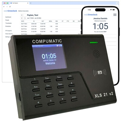 #ad #ad Compumatic PIN RFID Time Clock Ethernet WiFi Web Based Cloud Hosted Real Time $219.99
