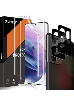 Zuhtly Screen Protector Camera Lense Protector For Samsung Galaxy S21 Ultra 2+2
