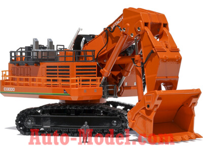 日立建機 HITACHI 重機 1/87 EX8000 非売品 ゴールド メッキ