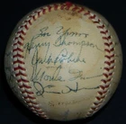 1950 NY Giants Team Signed Baseball Monte Irvin Bobby Thomson 24 Autos JSA LOA!