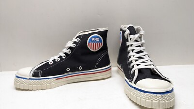 vintage 70s 80s pro basketball canvas high top Shoes chucks usa 3 