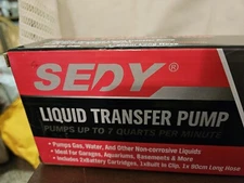 SEDY Electric Hand Pump, Portable Transfer Pump Battery Powered Siphon Liquid Ex