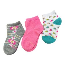Girls' Comfort Seam Quarter Socks   3 Pack Sock Size 5-6.5 / Shoe Size 3-7 