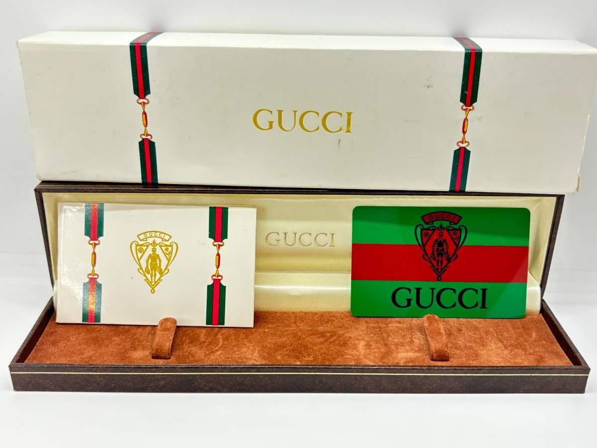 Exc+5 w/Box ] Gucci 9000L Two Tone Steel Gold Dial Quartz Watch