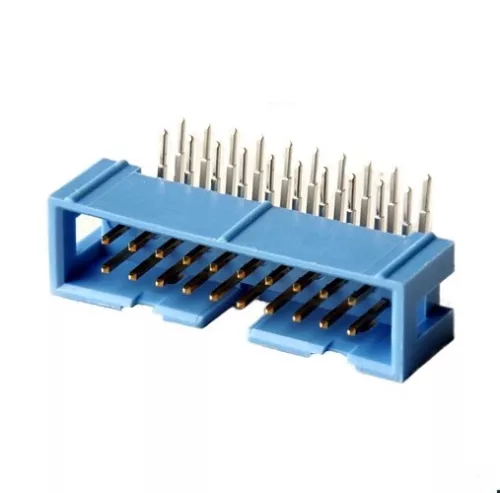 Wannenstecker, 20-polig (2x10), Stiftleiste, Printmont., gewinkelt, RM2,54, 1St.