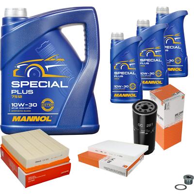 MAHLE Inspektionspaket 8 L MANNOL Special Plus 10W-30 für Audi A6 Avant S6
