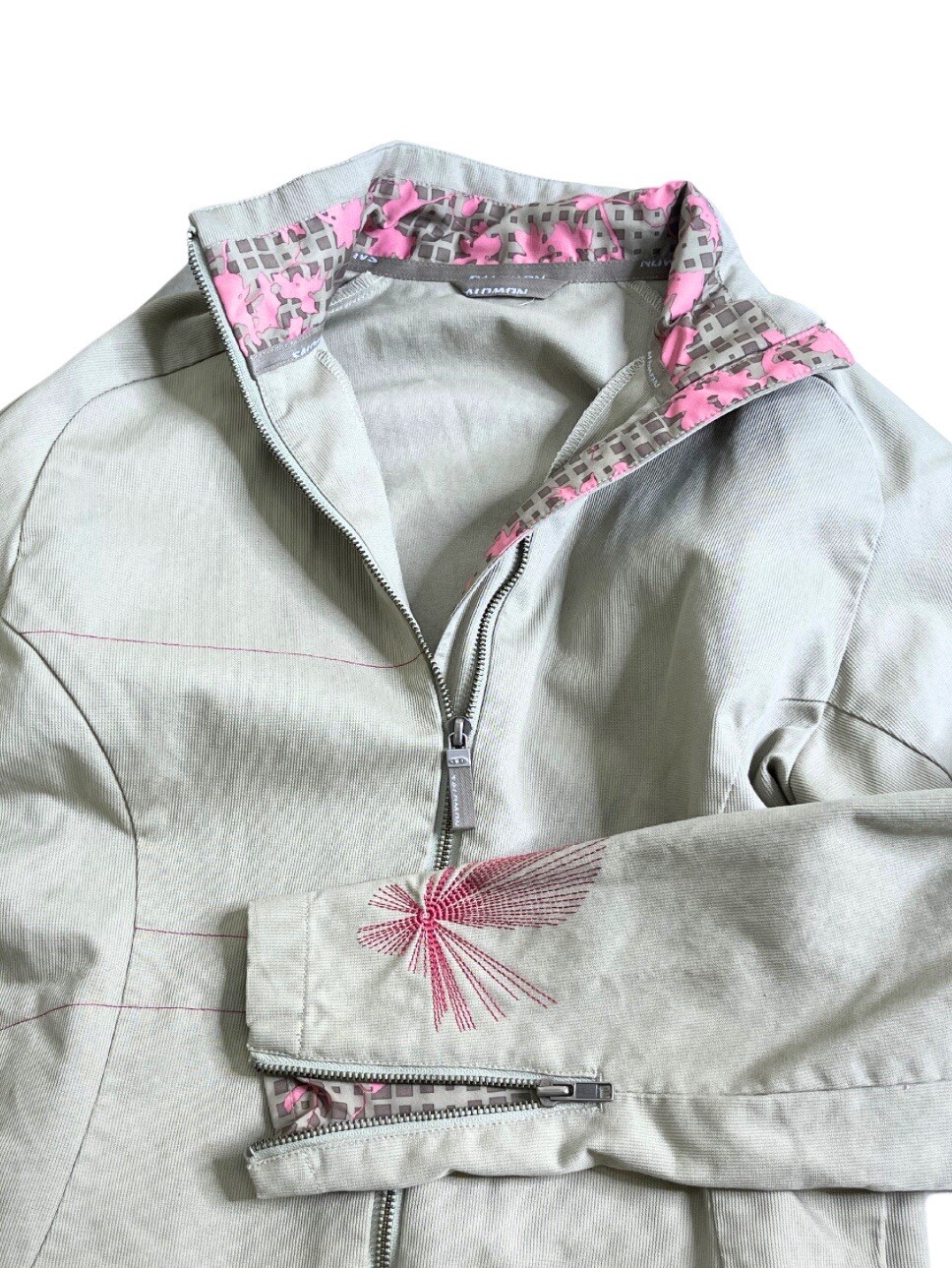 Salomon Giacca Softshell Donna Grande Marrone Ricamata Cerniera Intera Escursionismo Outdoor