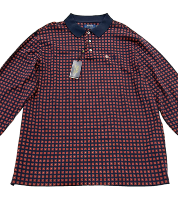 New Polo Ralph Lauren Men's Classic Fit Long Sleeve Polo Shirt Red