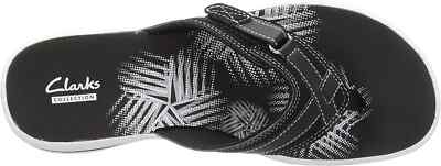 Clarks Women's Breeze Sea Flip Flop Black Synthetic 12 M US for