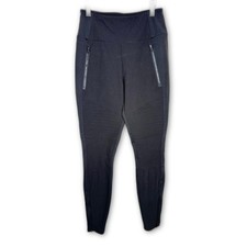 Athleta Headlands Hybrid Moto Tight Black Leggings Zip Pockets Size 2