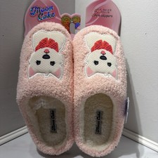 Moon Cake Slippers Women s Size S 5/6 - Pink With Dog Brand New - Memory Foam