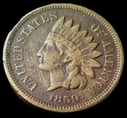 1859 INDIAN HEAD CENT LIBERTY! VF A beautiful coin!