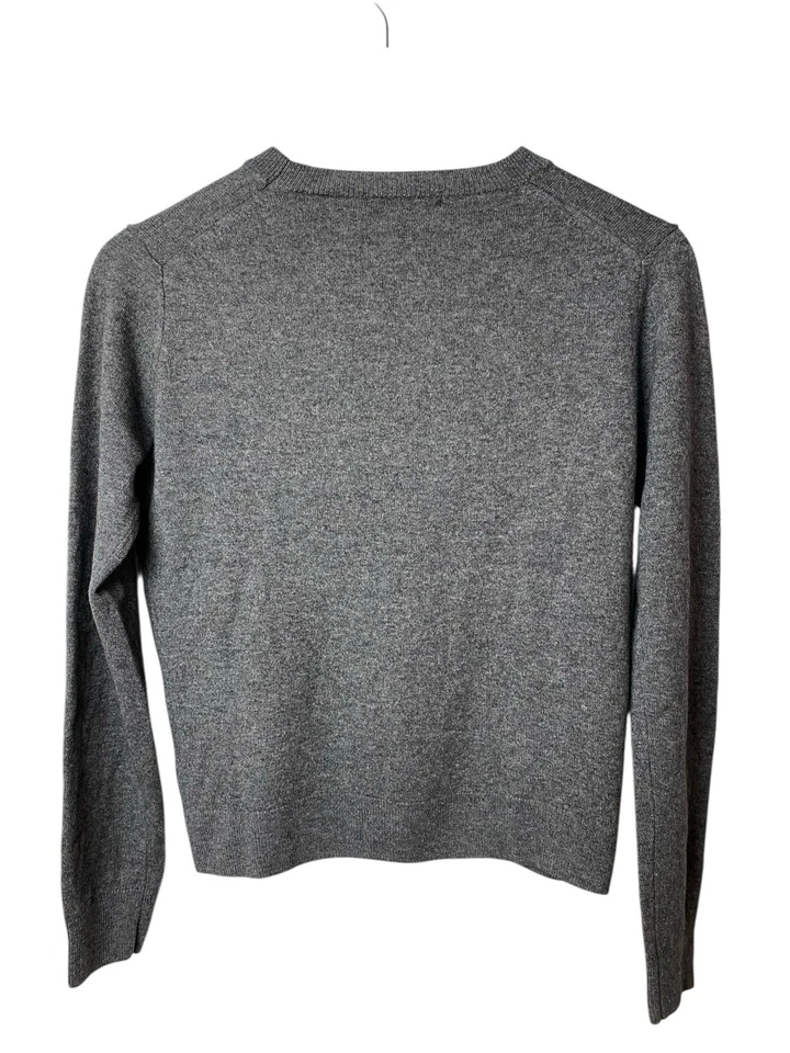 UNIQLO 100% Cashmere Sweater Women's Small Gray Crewneck Soft Knit Pullover Cozy - Image 3 of 4