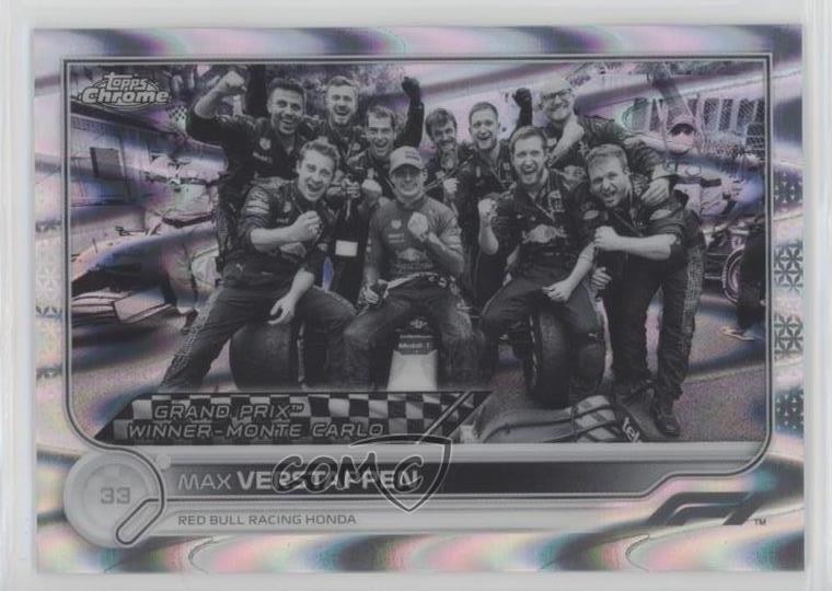 2022 Topps Chrome Formula 1 Black & White RayWave Refractor Max Verstappen 0r5k