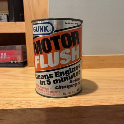 Gunk Motor Engine Flush Cleans USA MF-2  30 Fl Oz 888 mL Full vintage