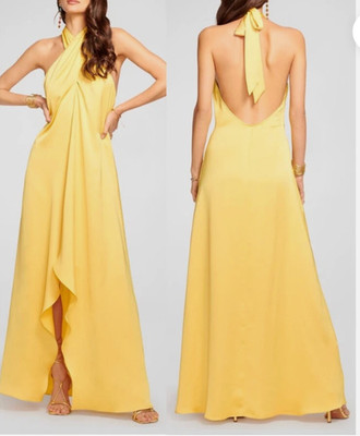 Ramy Brook Carey Satin Halter Gown Dress Size 4 Sleeveless Sunki  NWT MRP# $625