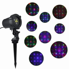 Outdoor Laser Christmas Projector Lights 18 Pattern Decorative Laser Projecto...