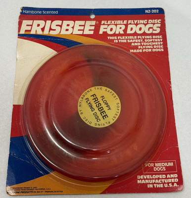 Vintage USA Nylabone NZ-202 Hambone Scented Dog Frisbee Flying Disc For Dogs