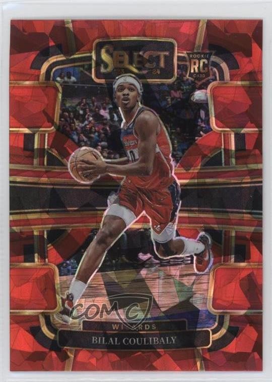 2023 Panini Select Concourse Red Cracked Ice Prizm Bilal Coulibaly #97 Rookie RC
