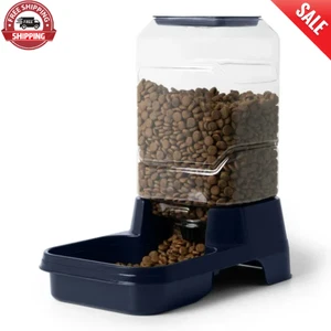 Gravity Pet Feeder Hassle-free Blue Medium for Dogs and Cats 5 Pound Capacity