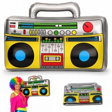Inflatable Boom Box Radio 90s Retro Ghetto Blaster Party Prop Fancy Dress
