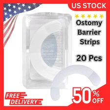 Ostomy Barrier Strips, Elastic Skin Barrier Strips for Colostomy Bags, Leak-P...
