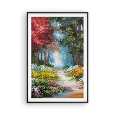 Poster 61x91cm Impressionismo Natura Foresta Stampe Immagini Quadri Murale