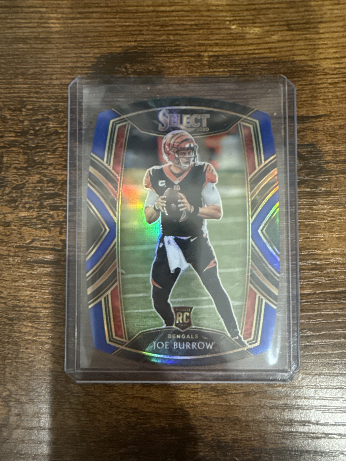 2020 Panini Select Joe Burrow Rookie Blue Prizm Die-Cut Club Level SP #246 RC