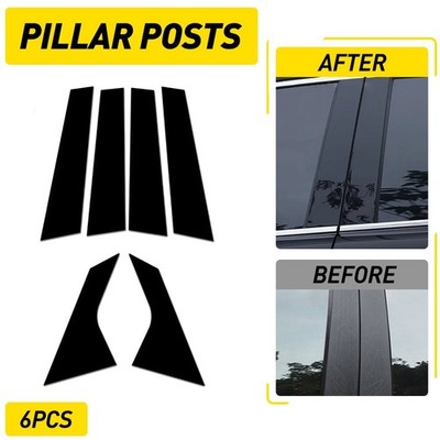 6X Auto Pillar Posts Trim Decorative Cover For 2021 2022 2023 Hyundai Avante EAH