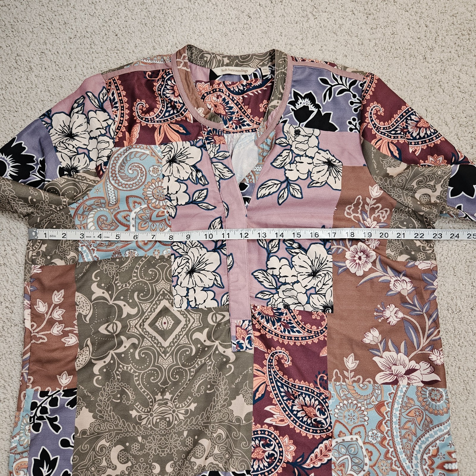 Soft Surroundings Tunic Patchwork Alvadore Fleur … - image 7