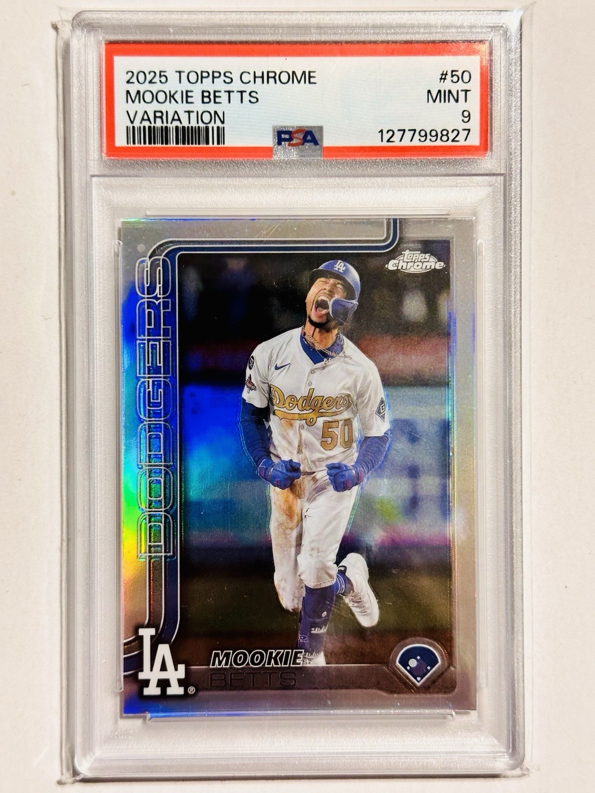 2025 Topps Chrome - Image Variation Mookie Betts #50 PSA 9