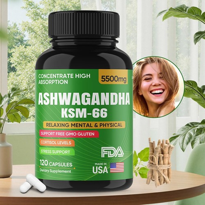 #ad #ad Ashwagandha KSM 66 5500 mg Improve Energy Stress Sleep Support Capsules 120 $13.59