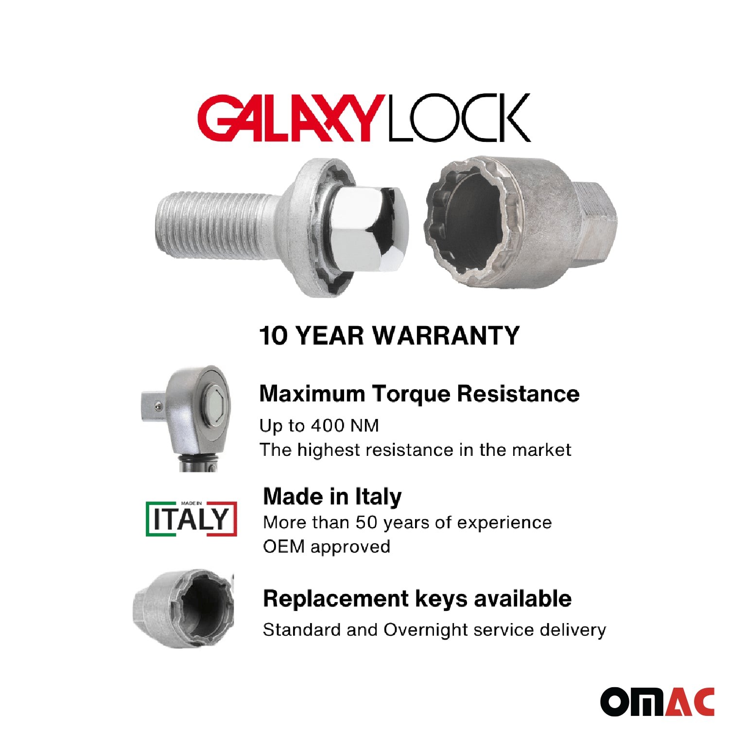 Mercedes-Benz SLR McLaren 2005-2009 Wheel locks Set