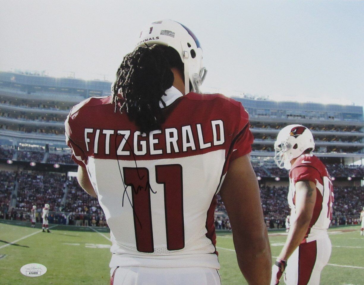 Larry Fitzgerald Autographed Signed 11x14 Photo Arizona Cardinals JSA 