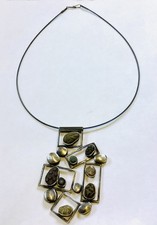 Ford Forlano Polymer Clay Sterling Pebble Necklace Ford Forlano Polymer Clay Sterling Pebble Necklace
