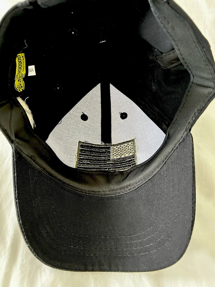 Voodoo Tactical Cap NWT men unisex OS Black green embroidered US flag skull logo - Image 4 of 4