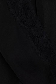 RRP &euro;560 AGENT PROVOCATEUR Willa Silk Babydoll Gown Size 2 M See Through Black