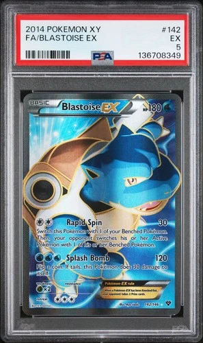 2014 POKEMON XY #142 FULL ART/BLASTOISE EX PSA 5