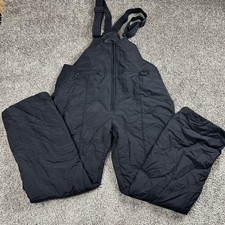 VTG Ski Gear Snow Bib Pants Large Black Insulated Waterproof Skicore Y2K