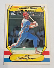 MIKE SCHMIDT PHILLIES 1987 FLEER AWARD WINNER SET #36 OF 44 MINT LP