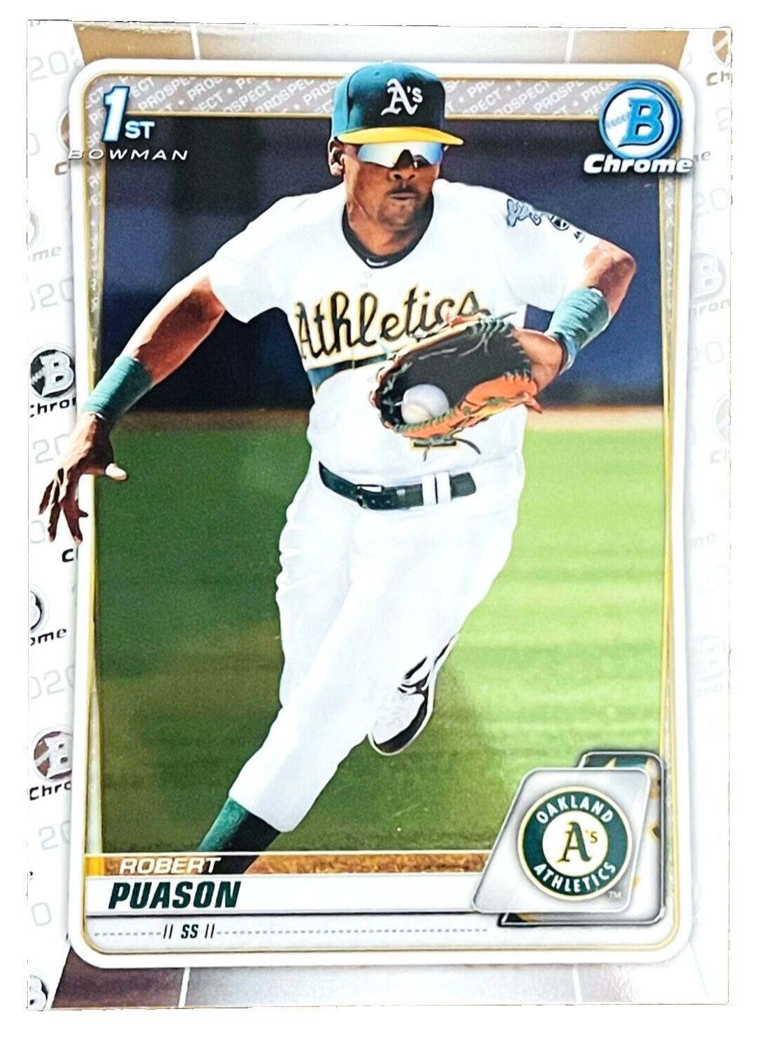2020 BOWMAN CHROME ROBERT PUASON OAKLAND ATHLETICS 1ST RC BCP-145