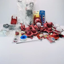 Lot of plumbing supplies for plumber toilet flapper lever aerator shower head