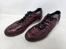 Adidas Y3 Yohji Yamamoto Men's Vintage  Trainers In Burgundy Leather UK 10.5