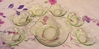 Depression Green Uranium Tab Handle Berry Bowl Set -