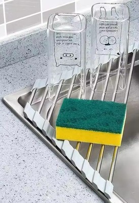 Roll Up Triangle Dish Drying Rack Kitchen Sink Organizer Corner Over The Sink