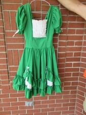 Teen size Green and white Square Dance dress