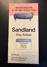 Sandland Stay Asleep Melatonin Natural Sleep Aid 30 Pills EXP 10-25 READ
