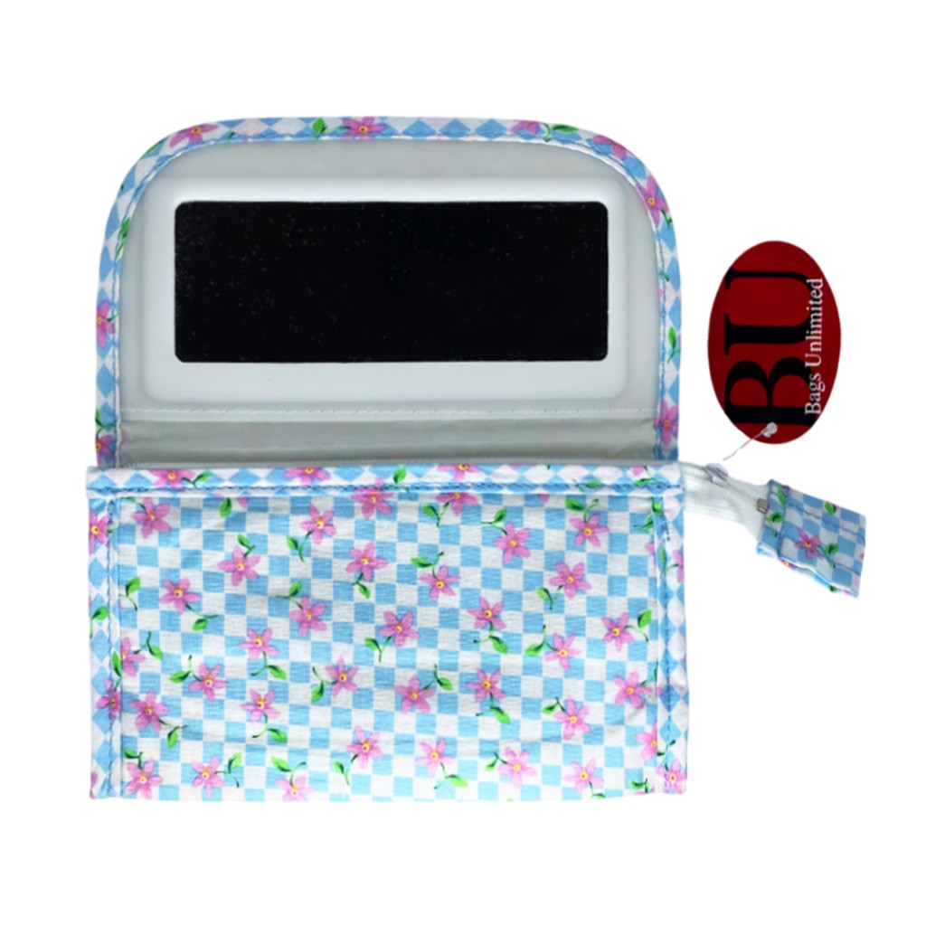 Bags Unlimited Blue/Pink Vienna & Mirror Cosmetic Bag - Image 3