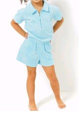 Lilly Pulitzer Katerini Romper Terry Cloth Blue Print Zip Beach Pool 12 14 XL