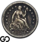 1854-O Seated Liberty Half Dime w/ Arrows, Better New Orleans Issue